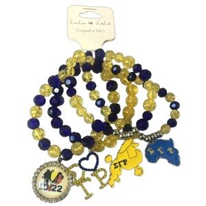 SIGMA GAMMA‎ RHO SORORITY SET OF 4 CHARM BRACELETS